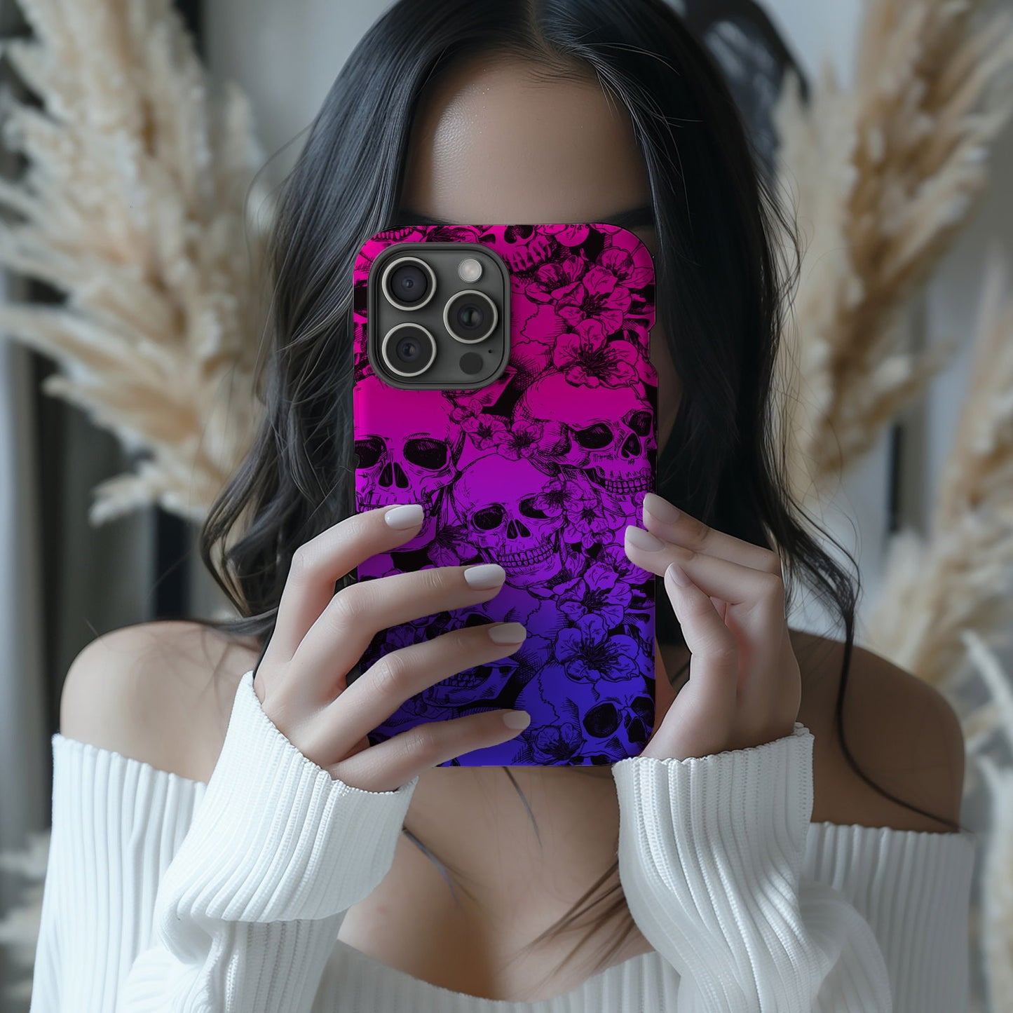 Vibrant Skull Design MagSafe iPhone Case - Techy Treasures -  