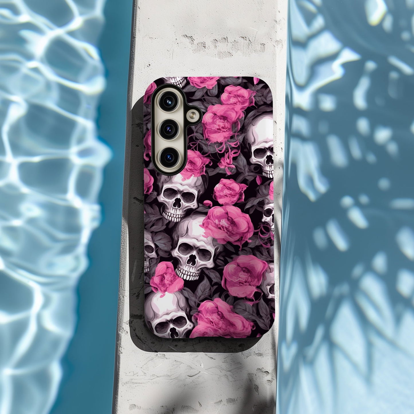 Vibrant Skull and Roses Design MagSafe iPhone Case - Techy Treasures -  