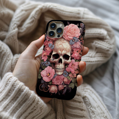 Vibrant Skull and Roses Design MagSafe iPhone Case - Techy Treasures -  