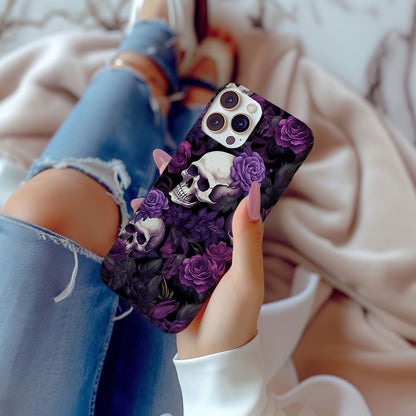 Vibrant Skull and Roses Design MagSafe iPhone Case - Techy Treasures -  