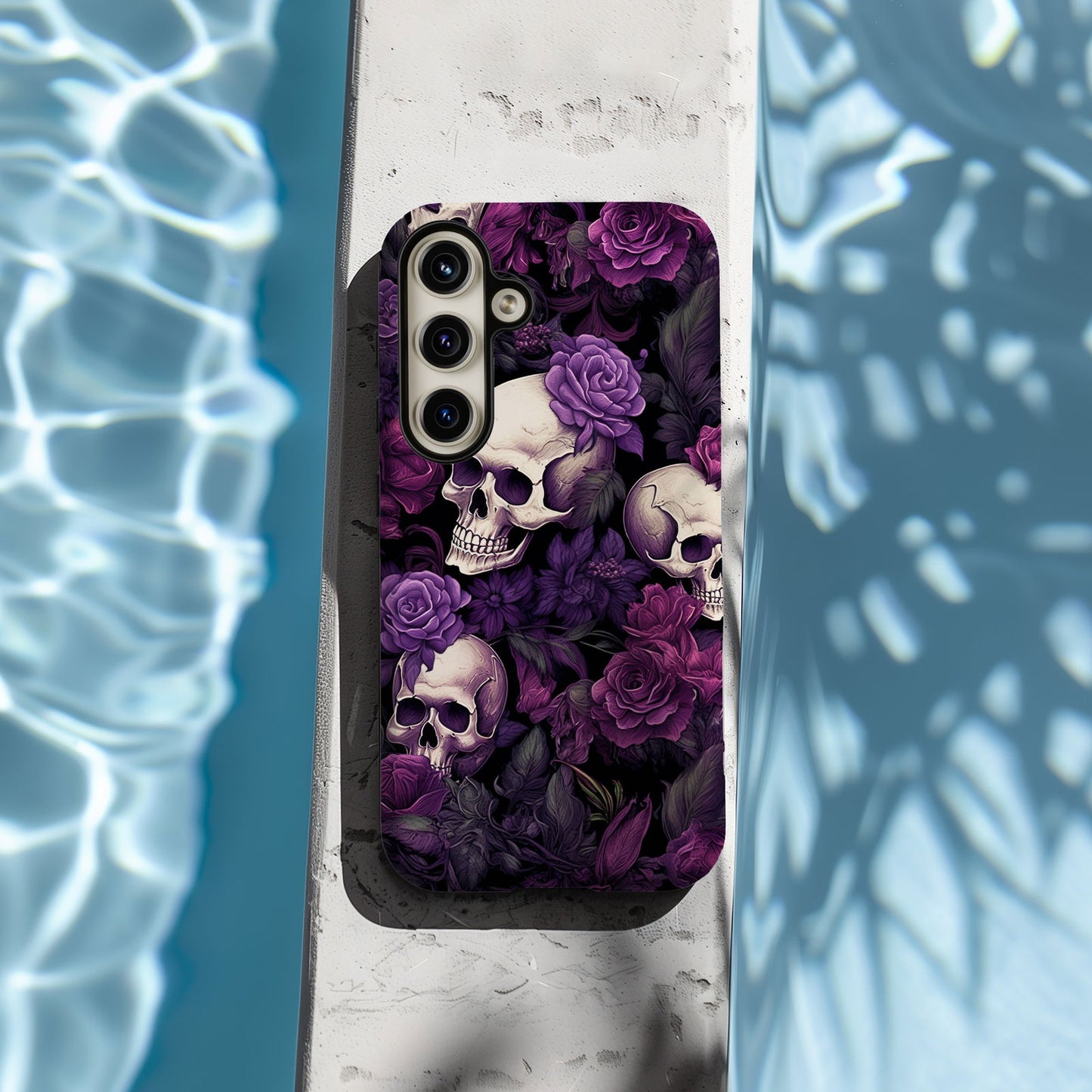 Vibrant Skull and Roses Design MagSafe iPhone Case - Techy Treasures -  