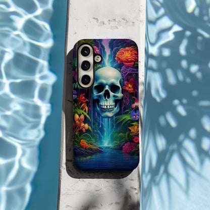 Vibrant Skull and Roses Design MagSafe iPhone Case - Techy Treasures -  