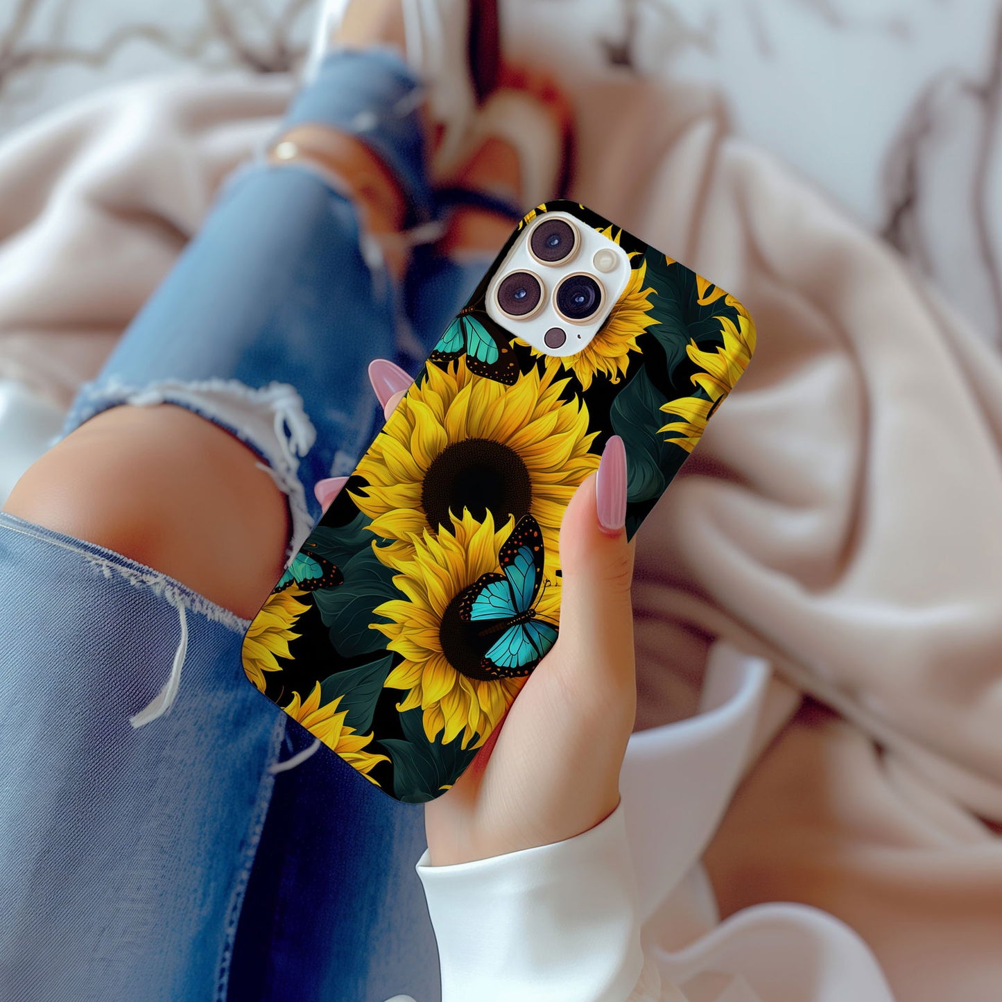 Vibrant Sunflower iPhone Case Magsafe iPhone Case - Artistic & Colorful Protection for Your Device - Techy Treasures -  