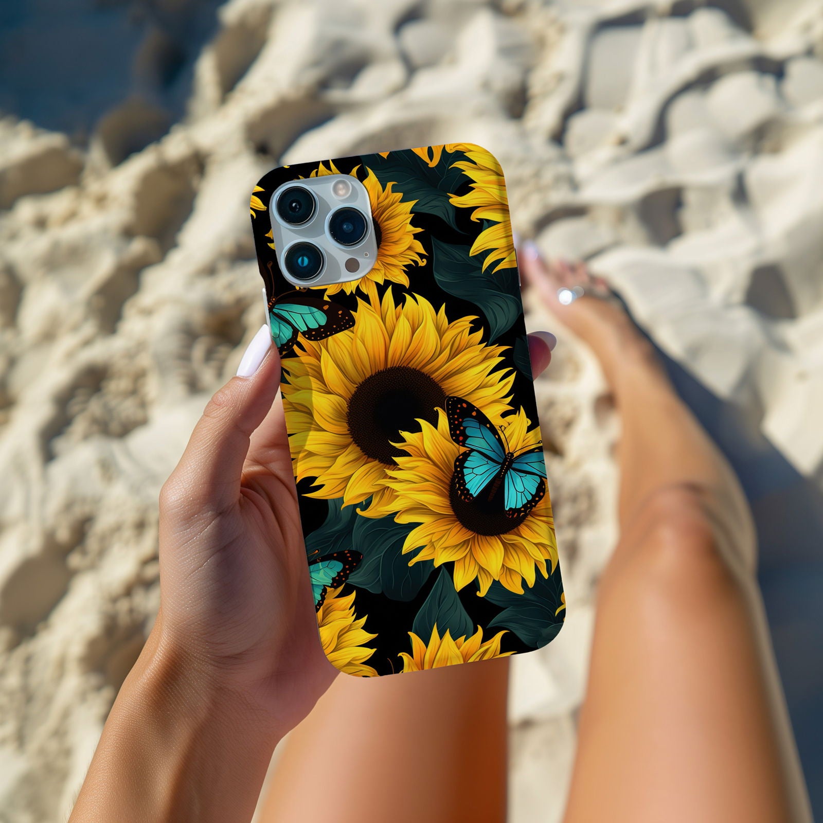 Vibrant Sunflower iPhone Case Magsafe iPhone Case - Artistic & Colorful Protection for Your Device - Techy Treasures -  