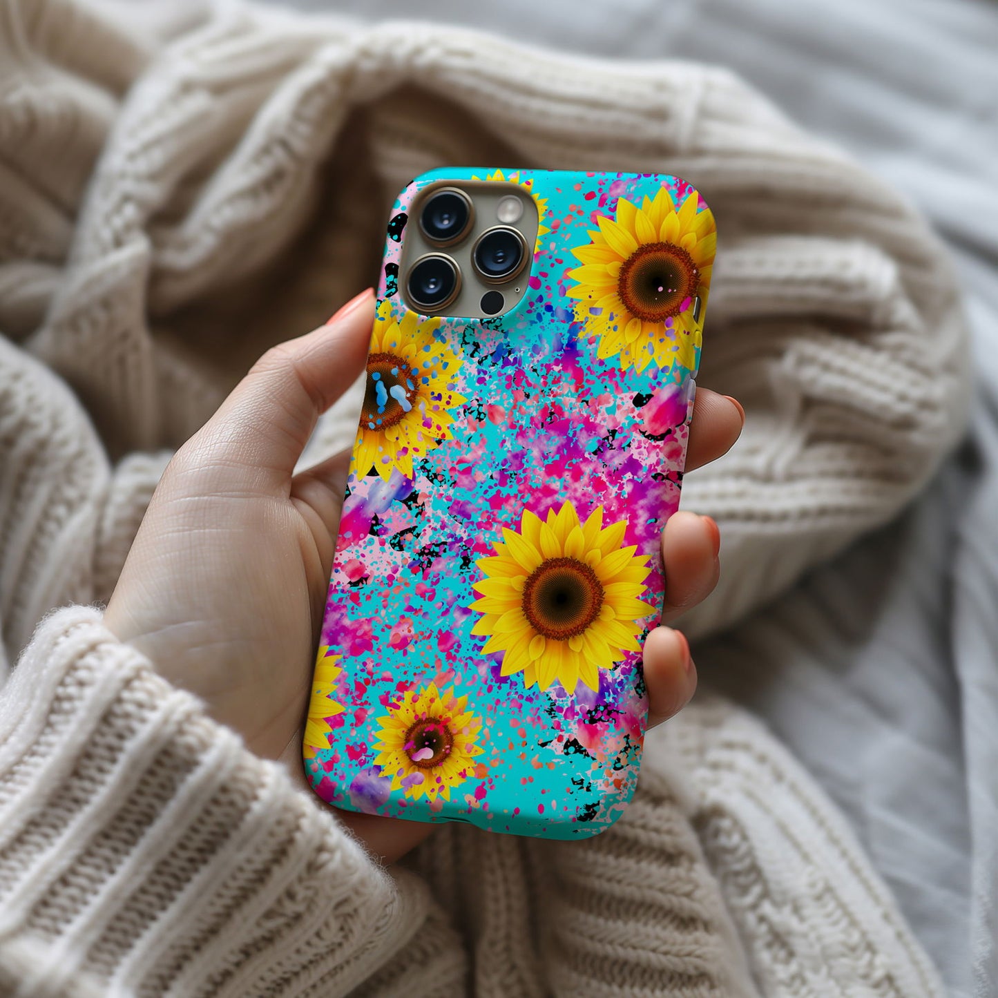 Vibrant Sunflower iPhone Case Magsafe iPhone Case - Artistic & Colorful Protection for Your Device - Techy Treasures -  
