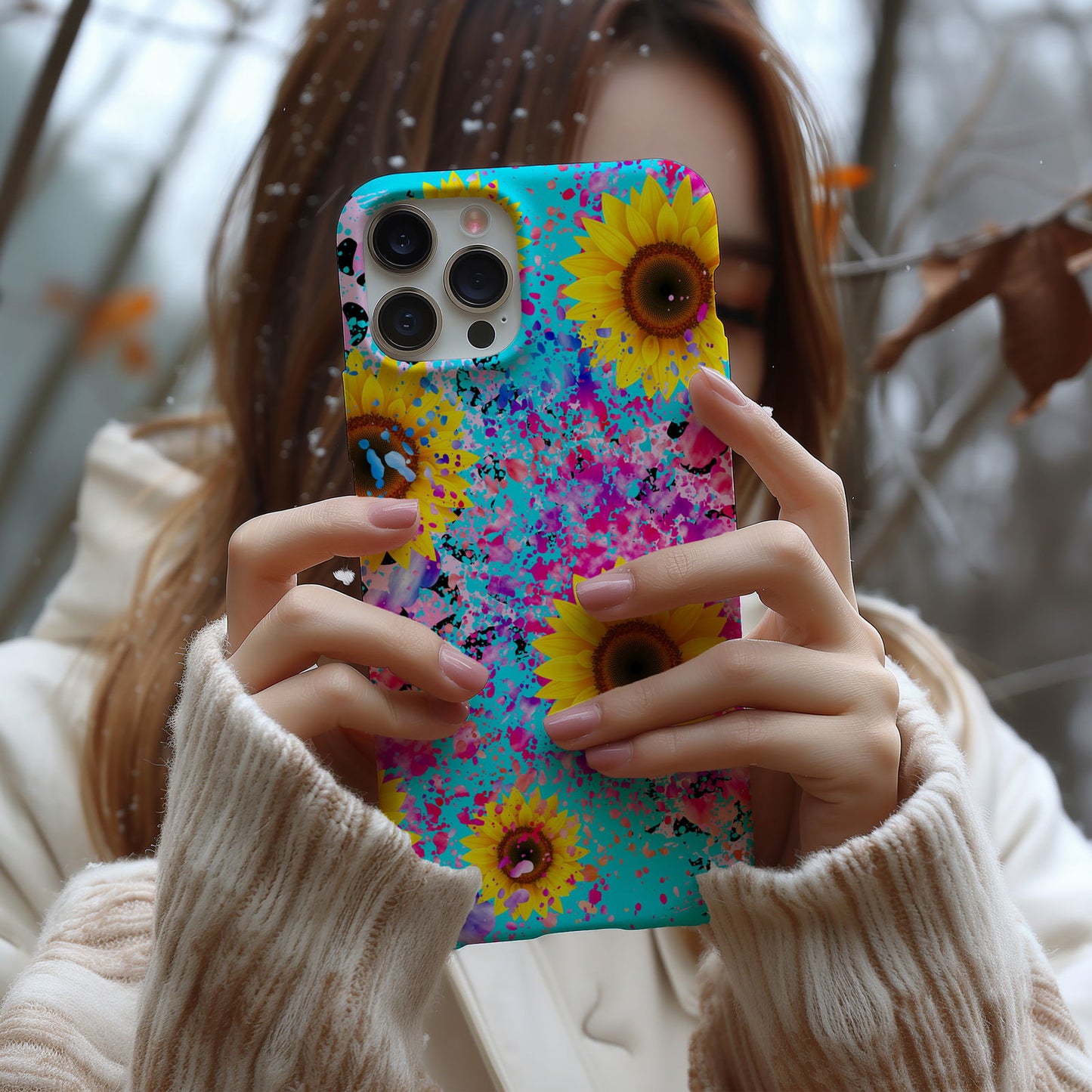 Vibrant Sunflower iPhone Case Magsafe iPhone Case - Artistic & Colorful Protection for Your Device - Techy Treasures -  