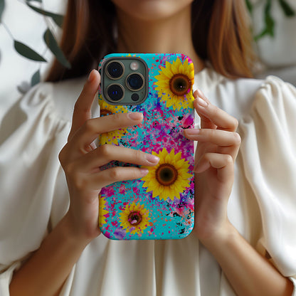 Vibrant Sunflower iPhone Case Magsafe iPhone Case - Artistic & Colorful Protection for Your Device - Techy Treasures -  