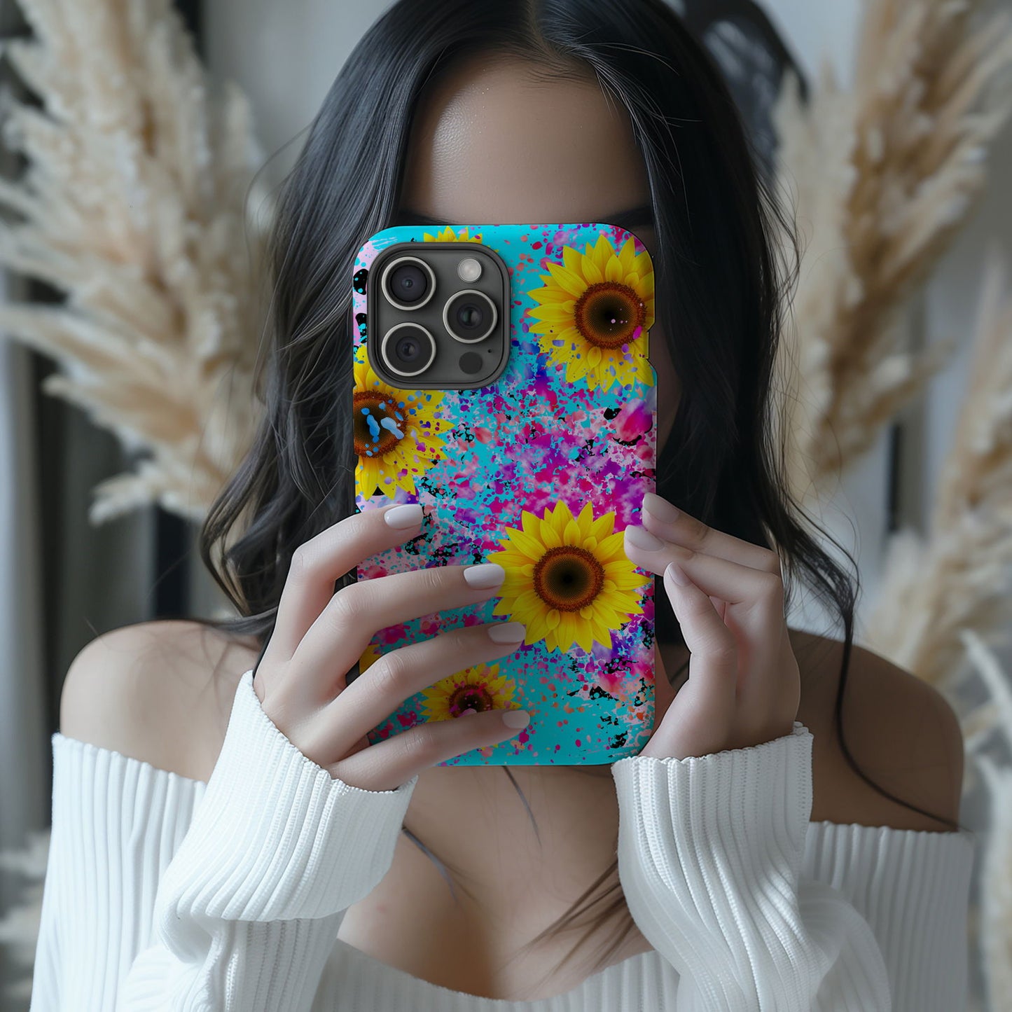 Vibrant Sunflower iPhone Case Magsafe iPhone Case - Artistic & Colorful Protection for Your Device - Techy Treasures -  