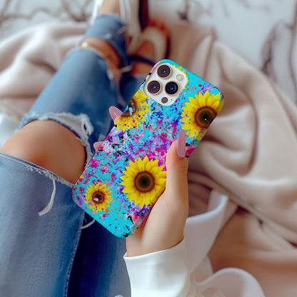 Vibrant Sunflower iPhone Case Magsafe iPhone Case - Artistic & Colorful Protection for Your Device - Techy Treasures -  