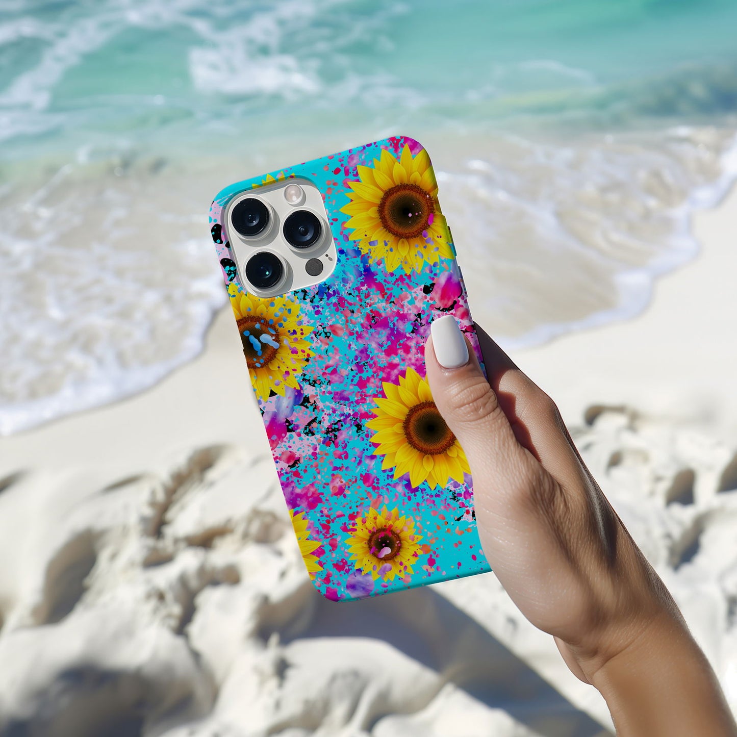 Vibrant Sunflower iPhone Case Magsafe iPhone Case - Artistic & Colorful Protection for Your Device - Techy Treasures -  