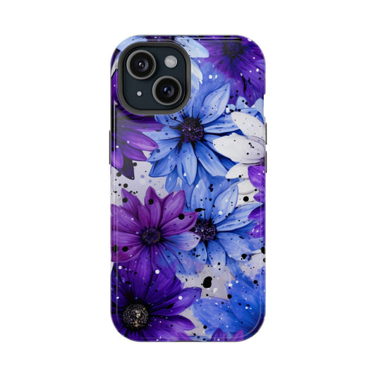 Vibrant Watercolor Floral iPhone Case Magnetic iPhone Case - Artistic & Colorful Protection for Your Device - Techy Treasures -  