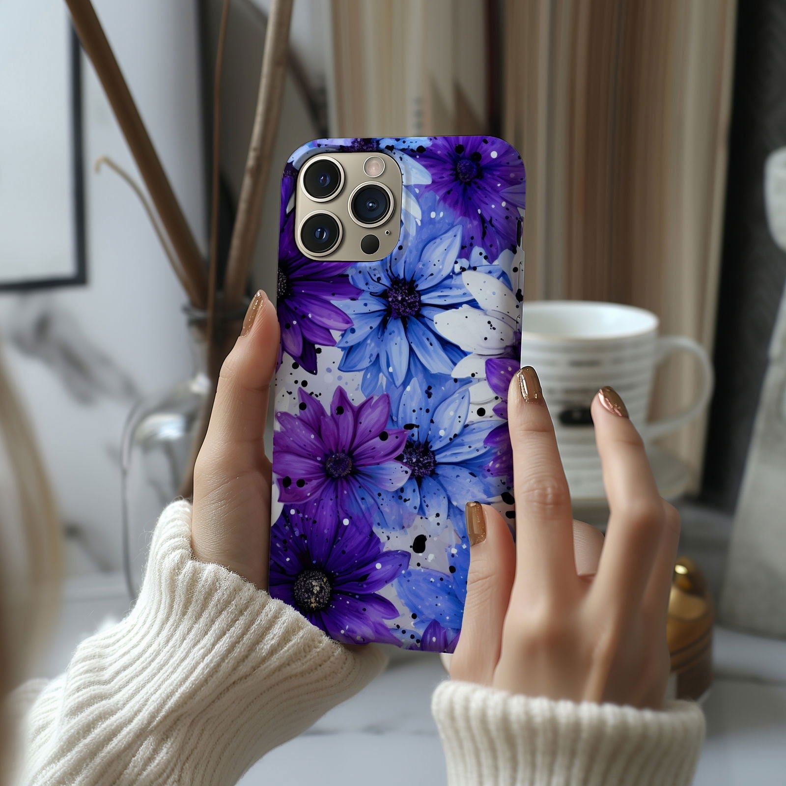 Vibrant Watercolor Floral iPhone Case Magnetic iPhone Case - Artistic & Colorful Protection for Your Device - Techy Treasures -  