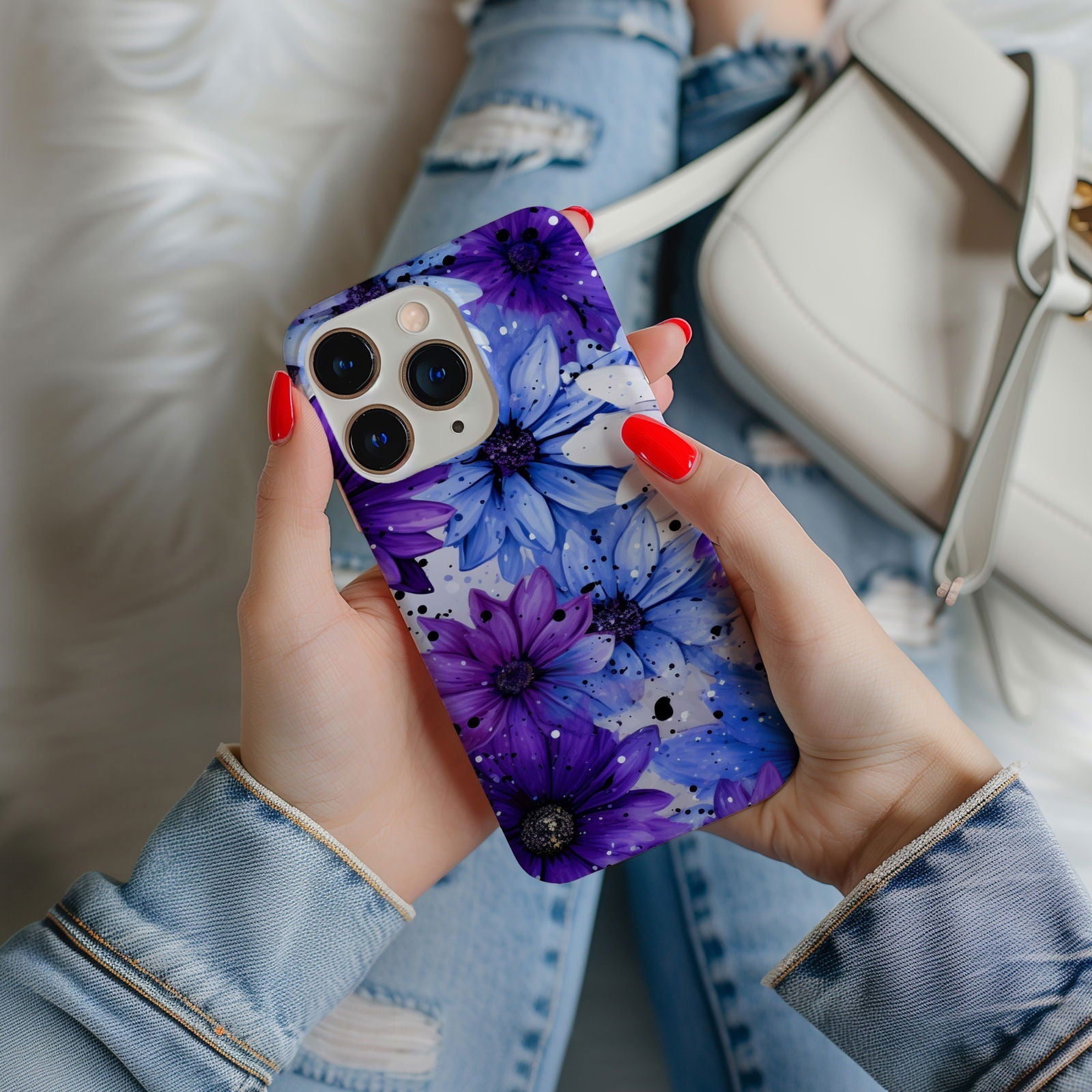 Vibrant Watercolor Floral iPhone Case Magnetic iPhone Case - Artistic & Colorful Protection for Your Device - Techy Treasures -  