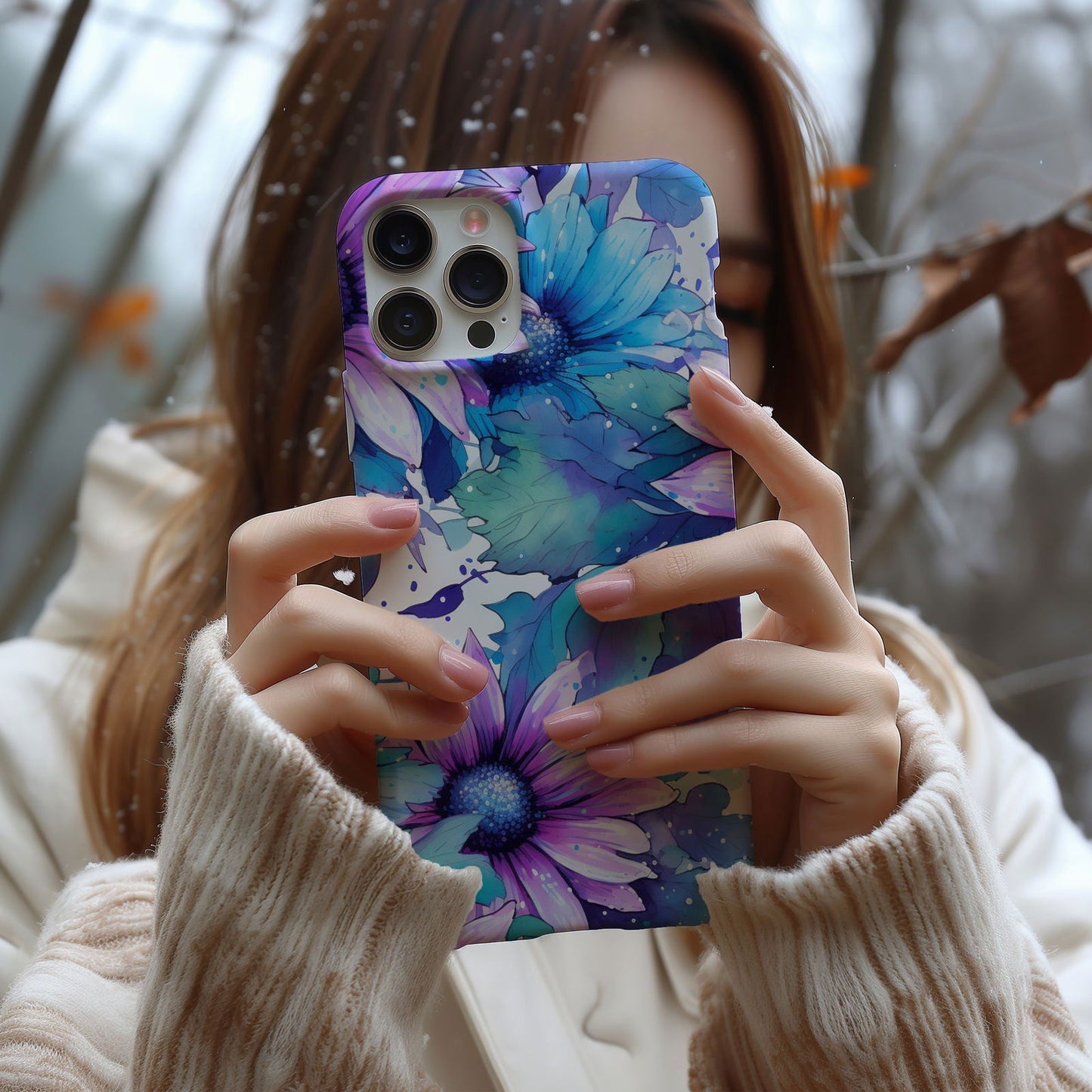 Vibrant Watercolor Floral iPhone Case Magnetic iPhone Case - Artistic & Colorful Protection for Your Device - Techy Treasures -  