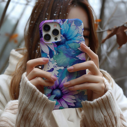 Vibrant Watercolor Floral iPhone Case Magnetic iPhone Case - Artistic & Colorful Protection for Your Device - Techy Treasures -  