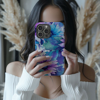 Vibrant Watercolor Floral iPhone Case Magnetic iPhone Case - Artistic & Colorful Protection for Your Device - Techy Treasures -  