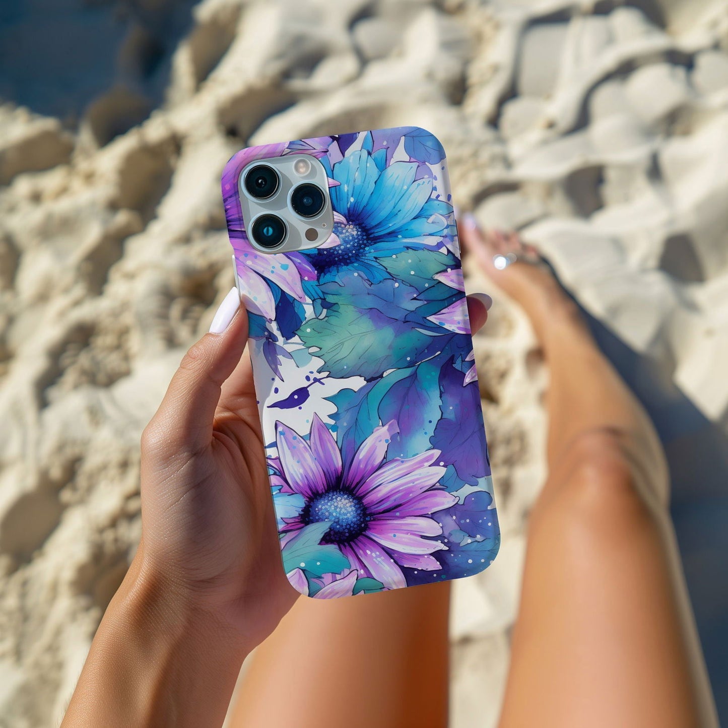 Vibrant Watercolor Floral iPhone Case Magnetic iPhone Case - Artistic & Colorful Protection for Your Device - Techy Treasures -  