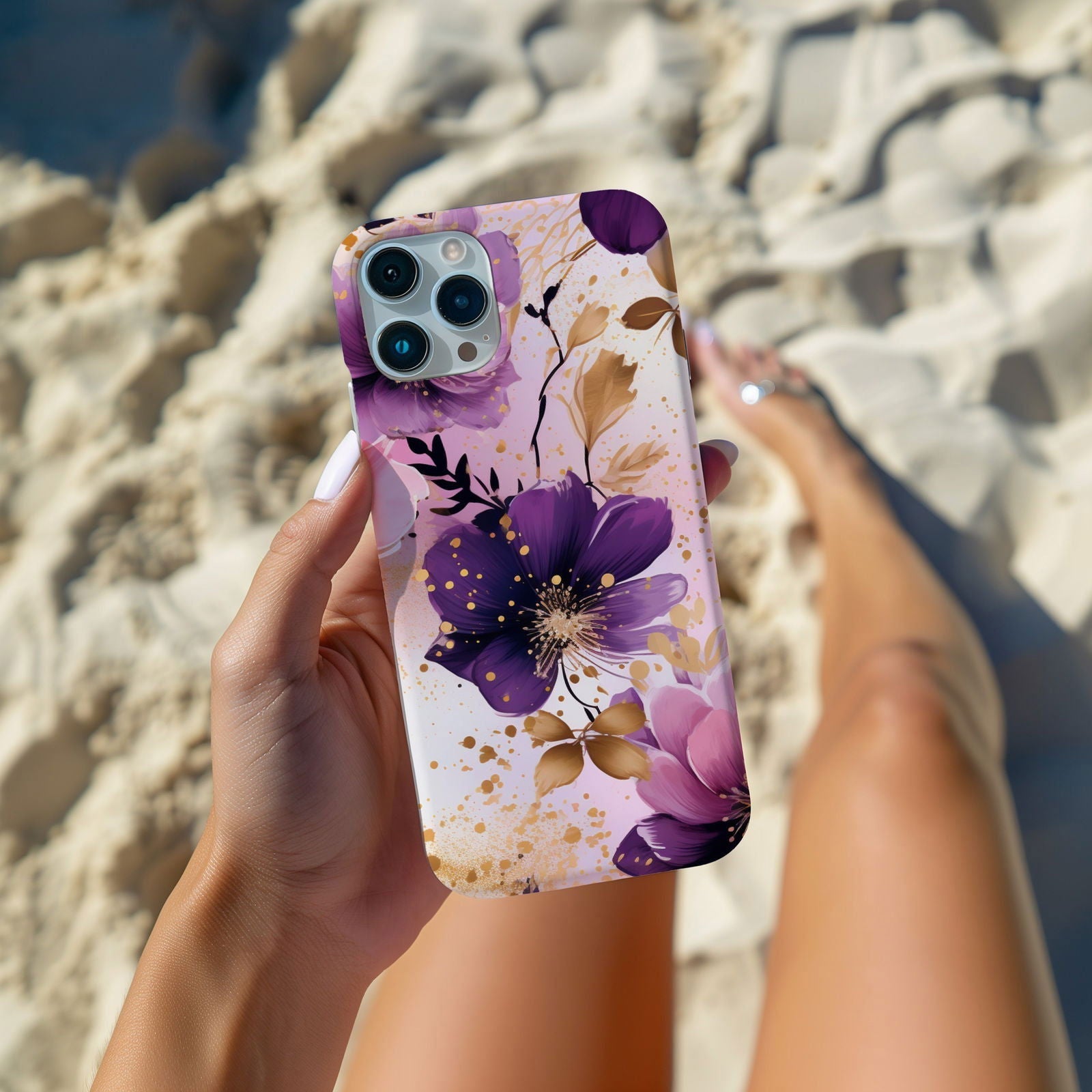 Vibrant Watercolor Floral iPhone Case Magnetic iPhone Case - Artistic & Colorful Protection for Your Device - Techy Treasures -  