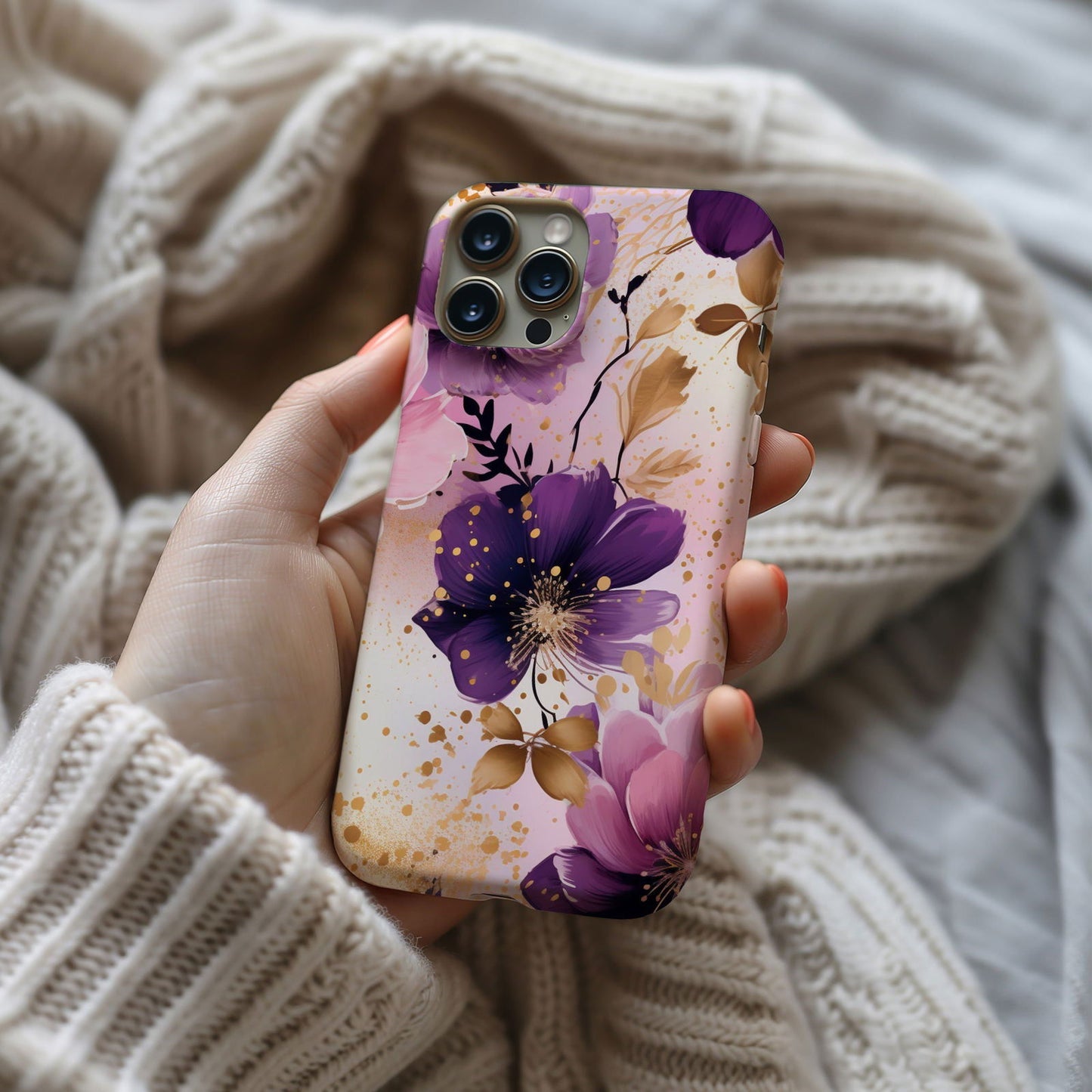 Vibrant Watercolor Floral iPhone Case Magnetic iPhone Case - Artistic & Colorful Protection for Your Device - Techy Treasures -  