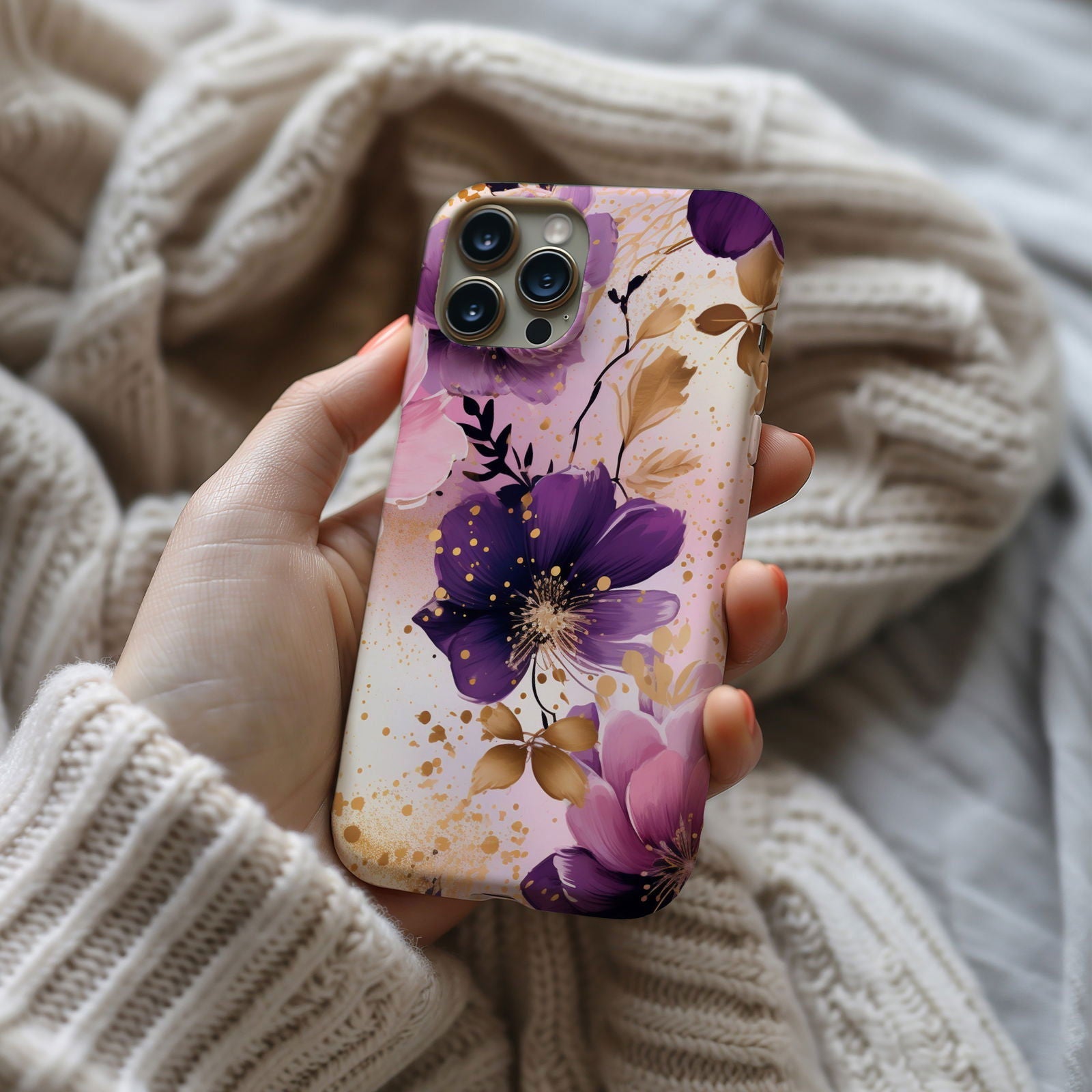 Vibrant Watercolor Floral iPhone Case Magnetic iPhone Case - Artistic & Colorful Protection for Your Device - Techy Treasures -  