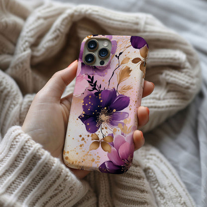 Vibrant Watercolor Floral iPhone Case Magnetic iPhone Case - Artistic & Colorful Protection for Your Device - Techy Treasures -  