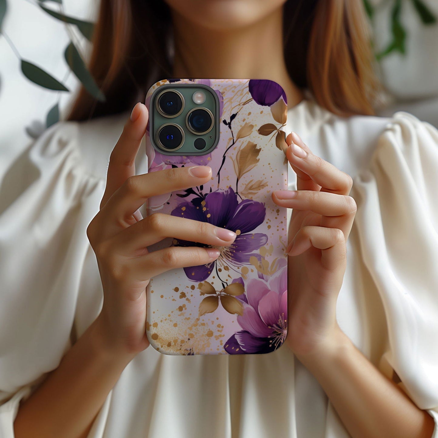 Vibrant Watercolor Floral iPhone Case Magnetic iPhone Case - Artistic & Colorful Protection for Your Device - Techy Treasures -  