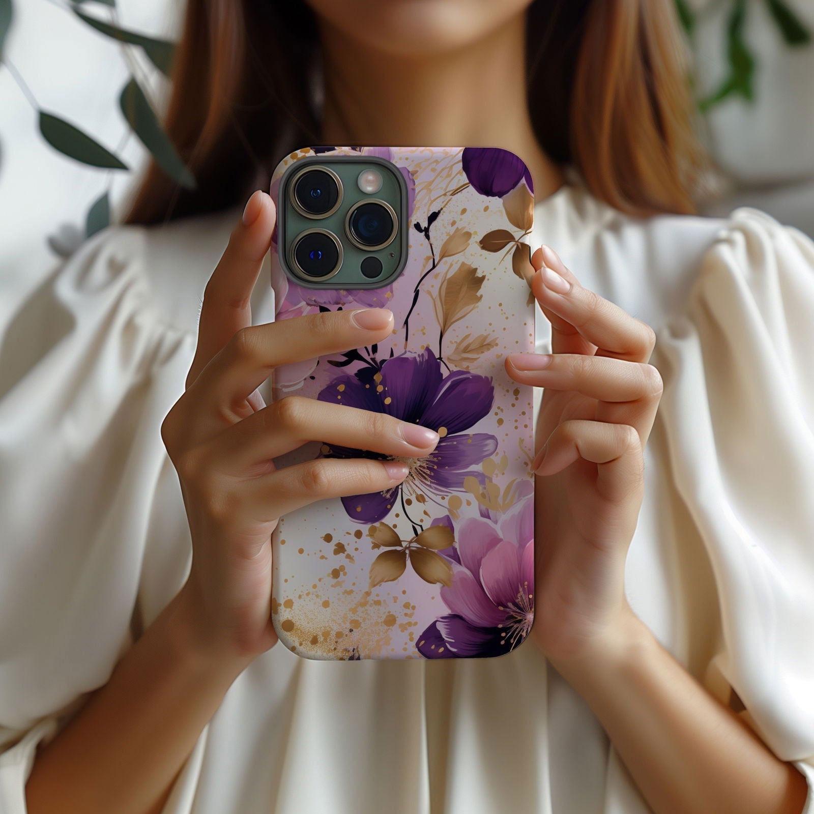 Vibrant Watercolor Floral iPhone Case Magnetic iPhone Case - Artistic & Colorful Protection for Your Device - Techy Treasures -  