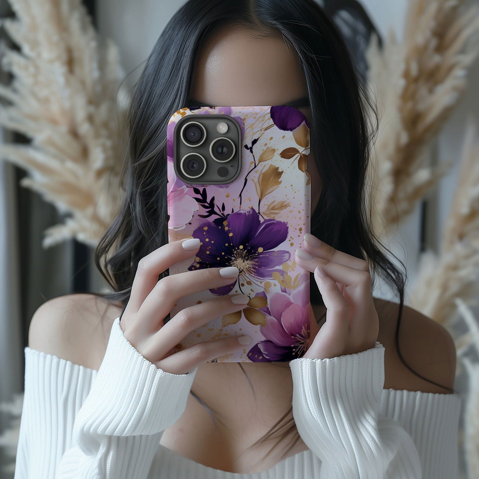 Vibrant Watercolor Floral iPhone Case Magnetic iPhone Case - Artistic & Colorful Protection for Your Device - Techy Treasures -  