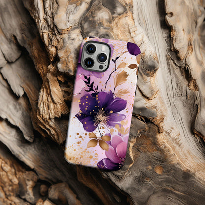 Vibrant Watercolor Floral iPhone Case Magnetic iPhone Case - Artistic & Colorful Protection for Your Device - Techy Treasures -  