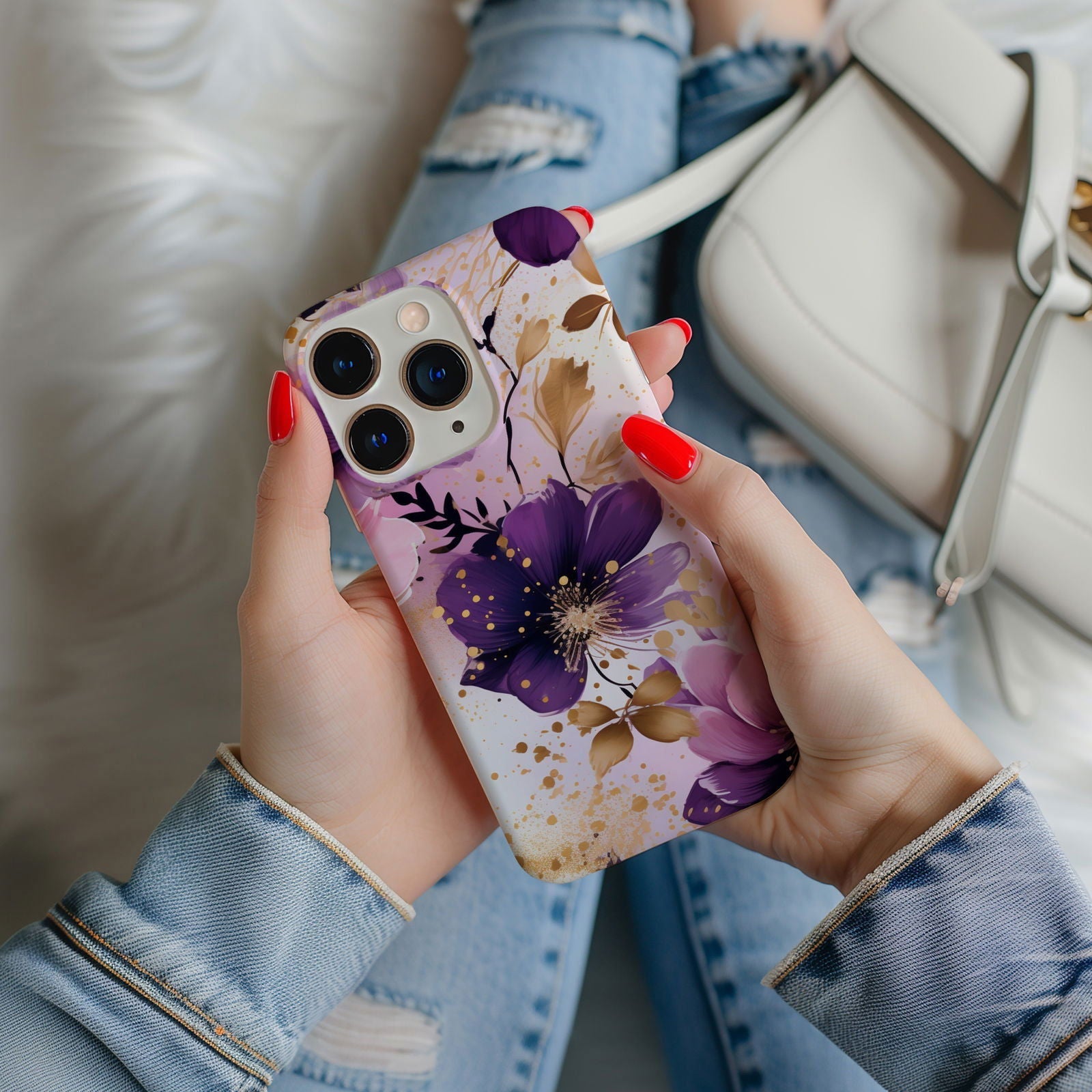 Vibrant Watercolor Floral iPhone Case Magnetic iPhone Case - Artistic & Colorful Protection for Your Device - Techy Treasures -  