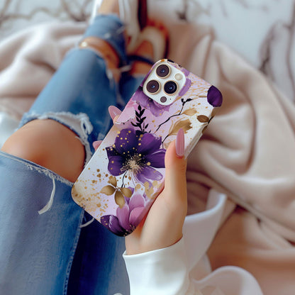 Vibrant Watercolor Floral iPhone Case Magnetic iPhone Case - Artistic & Colorful Protection for Your Device - Techy Treasures -  