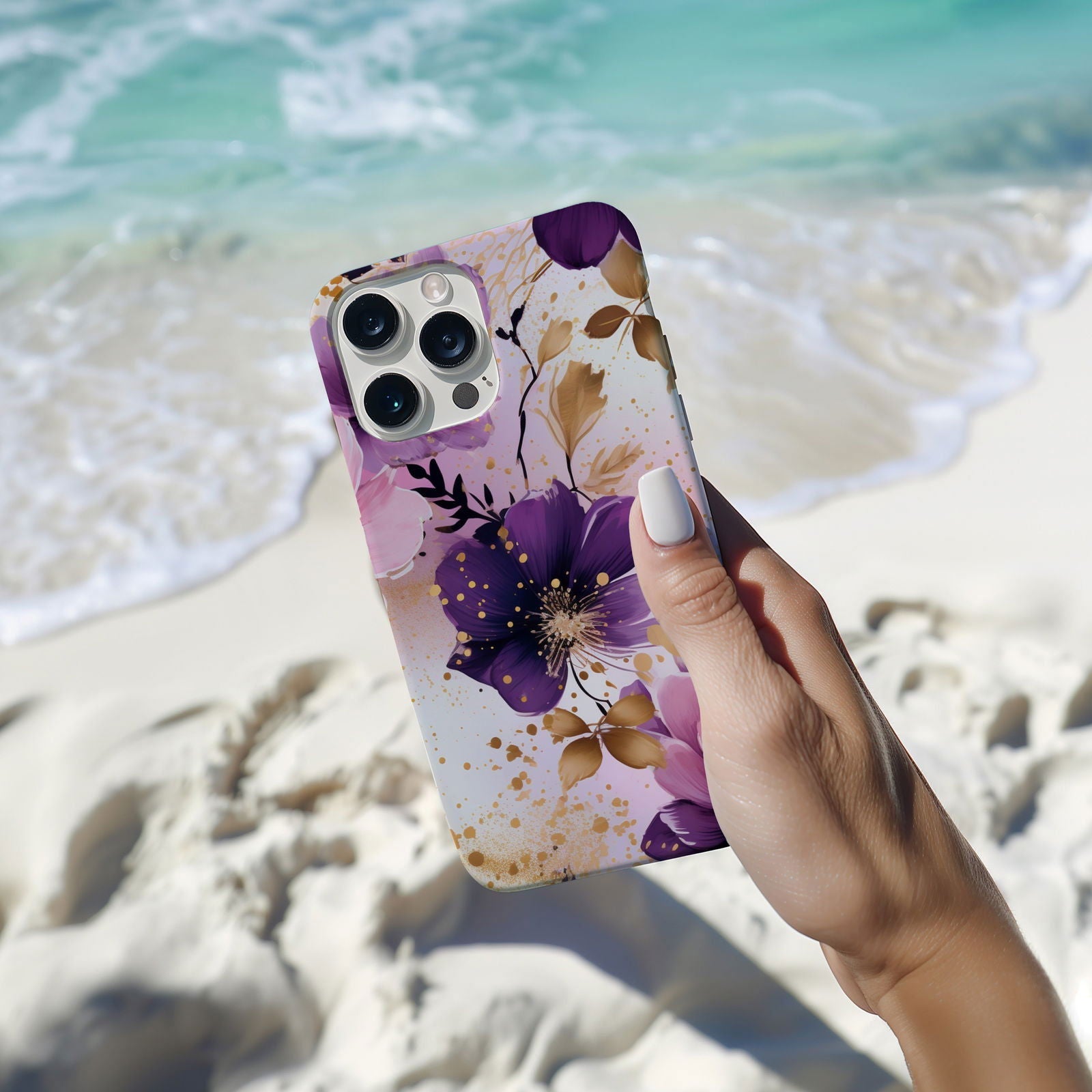 Vibrant Watercolor Floral iPhone Case Magnetic iPhone Case - Artistic & Colorful Protection for Your Device - Techy Treasures -  