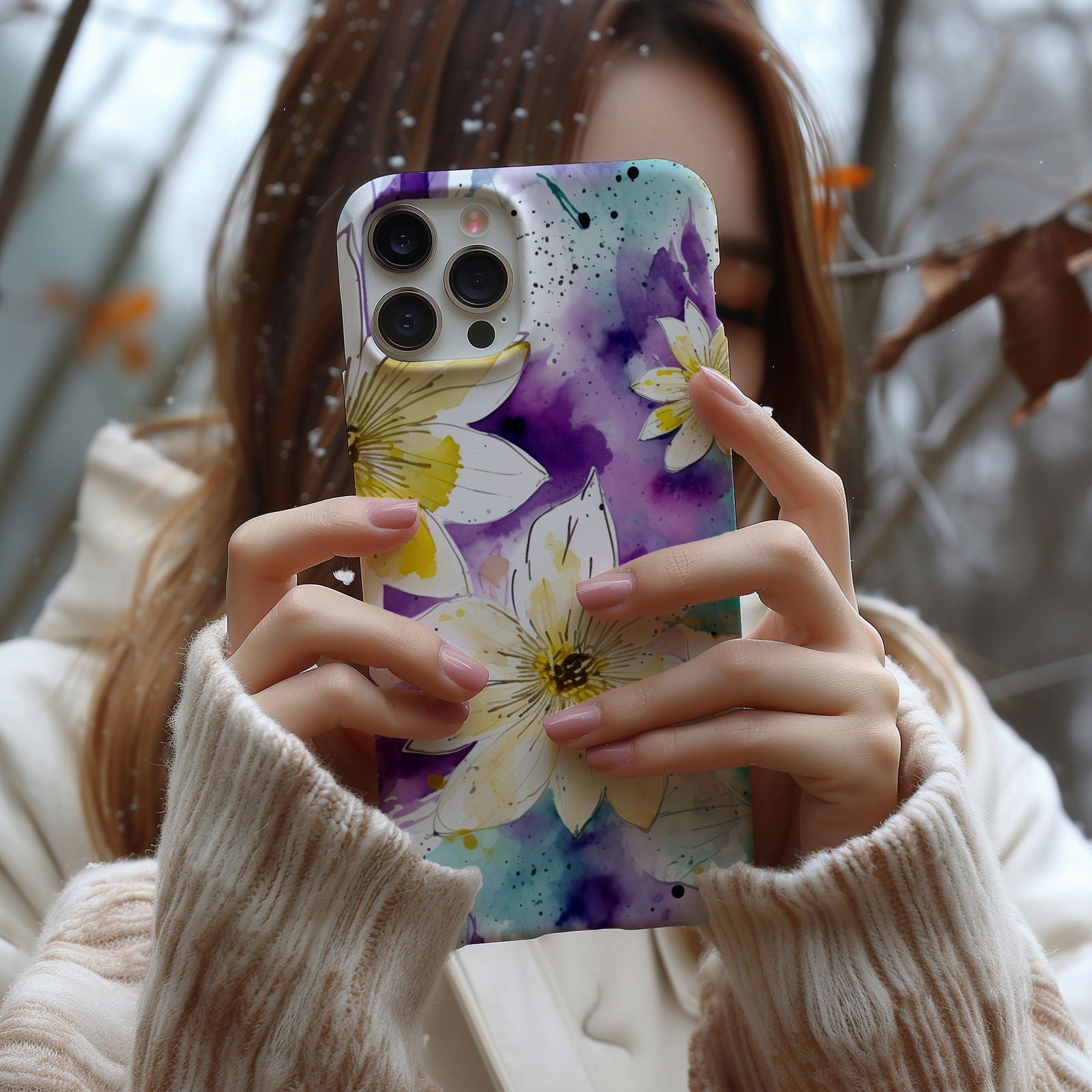 Vibrant Watercolor Floral iPhone Case Magnetic iPhone Case - Artistic & Colorful Protection for Your Device - Techy Treasures -  