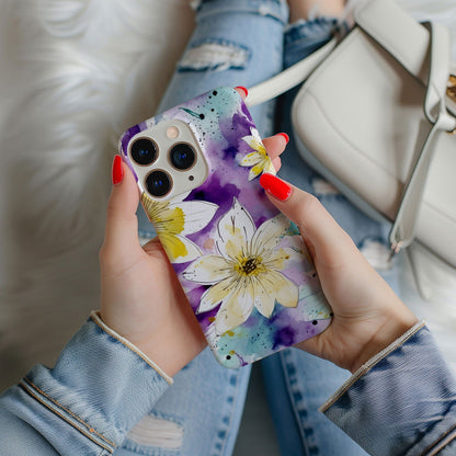 Vibrant Watercolor Floral iPhone Case Magnetic iPhone Case - Artistic & Colorful Protection for Your Device - Techy Treasures -  