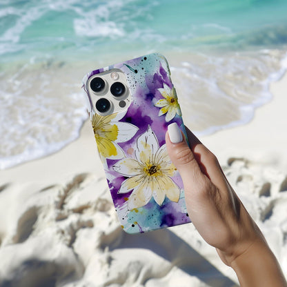 Vibrant Watercolor Floral iPhone Case Magnetic iPhone Case - Artistic & Colorful Protection for Your Device - Techy Treasures -  