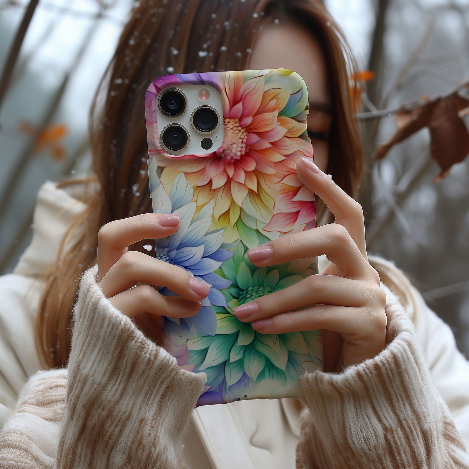Vibrant Watercolor Floral iPhone Case Magsafe iPhone Case - Artistic & Colorful Protection for Your Device - Techy Treasures -  