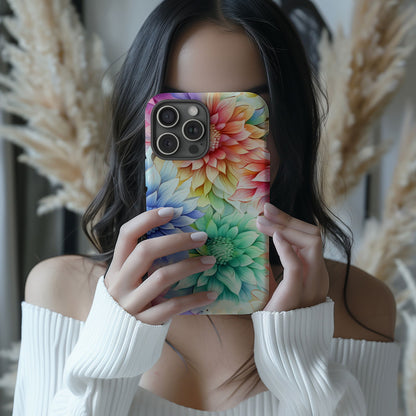 Vibrant Watercolor Floral iPhone Case Magsafe iPhone Case - Artistic & Colorful Protection for Your Device - Techy Treasures -  