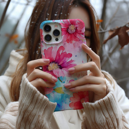 Vibrant Watercolor Floral iPhone Case Magsafe iPhone Case - Artistic & Colorful Protection for Your Device - Techy Treasures -  