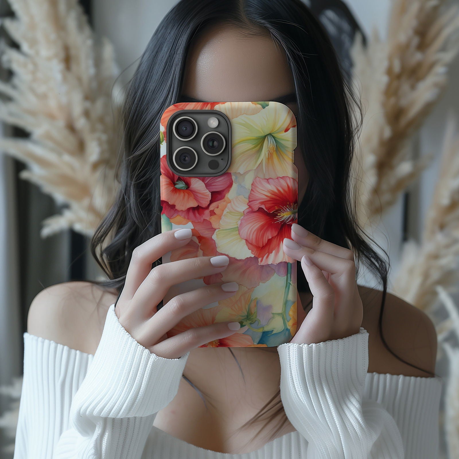 Vibrant Watercolor Floral iPhone Case Magsafe iPhone Case - Artistic & Colorful Protection for Your Device - Techy Treasures -  