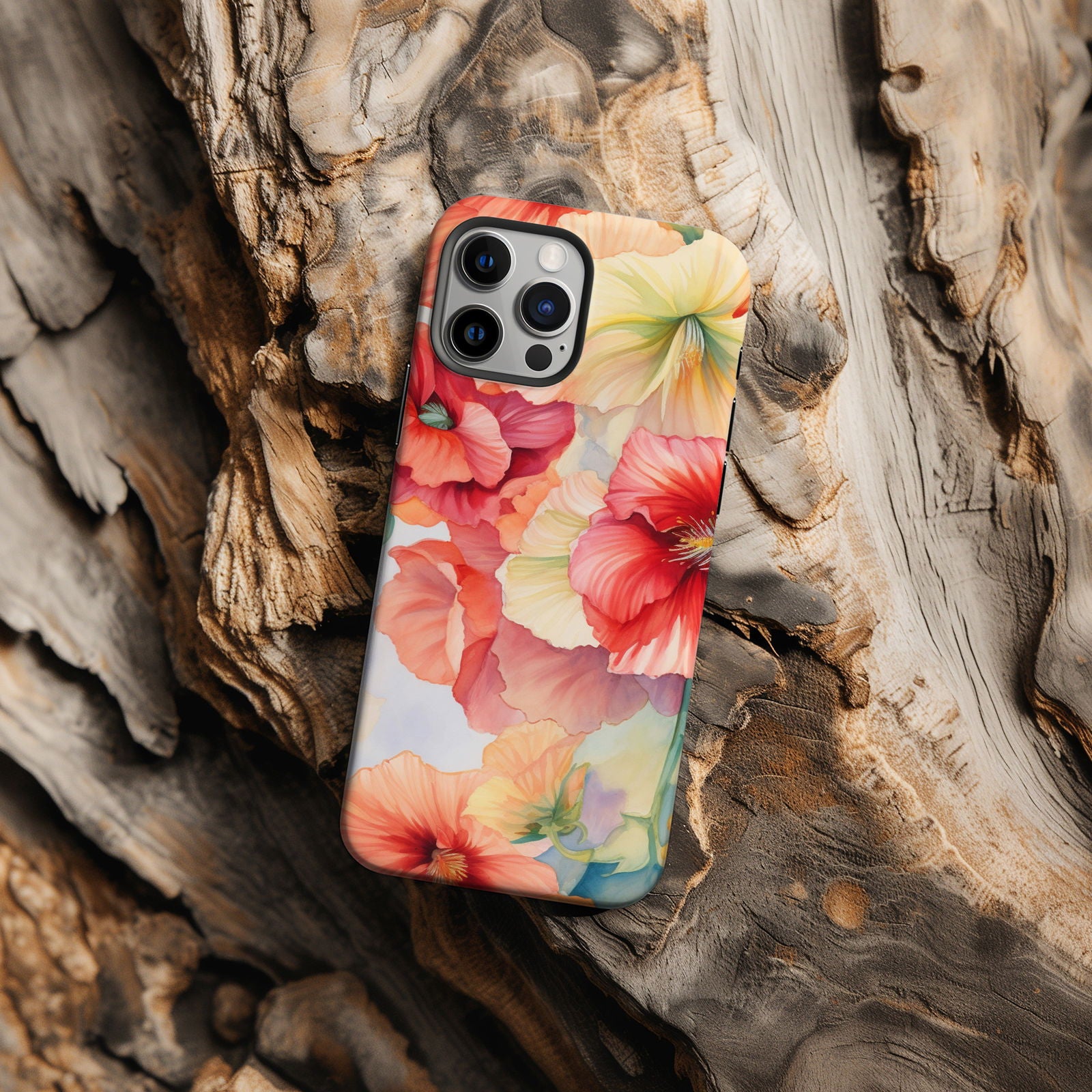 Vibrant Watercolor Floral iPhone Case Magsafe iPhone Case - Artistic & Colorful Protection for Your Device - Techy Treasures -  