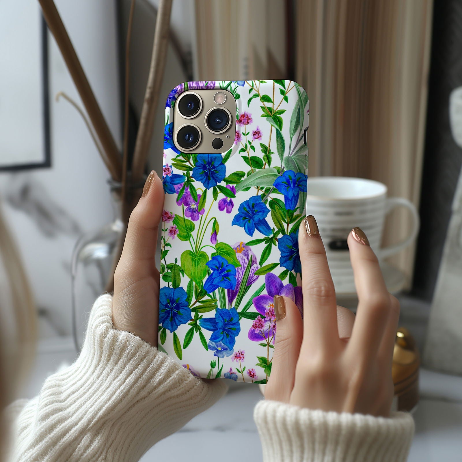 Vibrant Watercolor Floral iPhone Case Magsafe iPhone Case - Artistic & Colorful Protection for Your Device - Techy Treasures -  