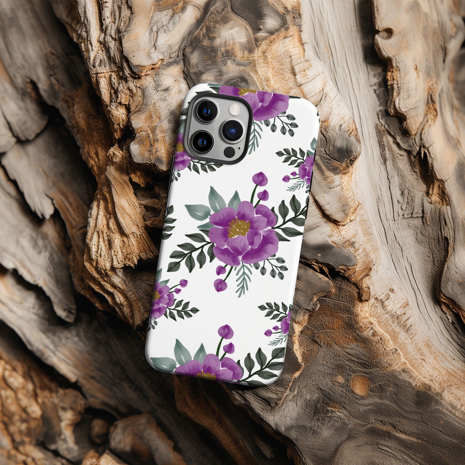 Vibrant Watercolor Floral iPhone Case Magsafe iPhone Case - Artistic & Colorful Protection for Your Device - Techy Treasures -  