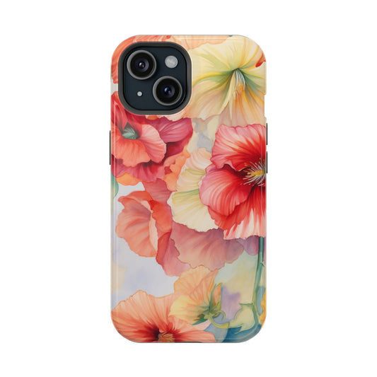 Vibrant Watercolor Floral iPhone Case Magsafe iPhone Case - Artistic & Colorful Protection for Your Device - Techy Treasures - Mobile Phone Cases 