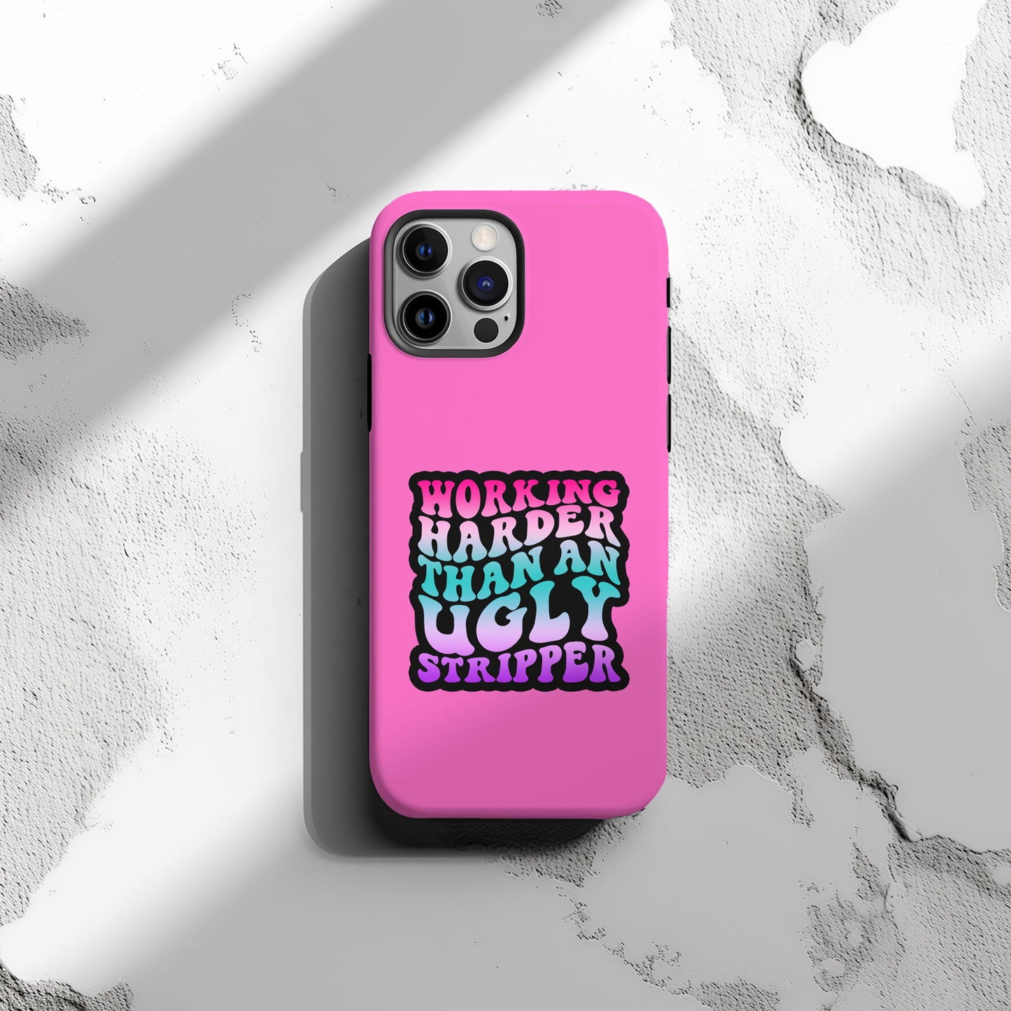 Working Hard Than An Ugly Stripper Magsafe iPhone Tough Case - Techy Treasures -  